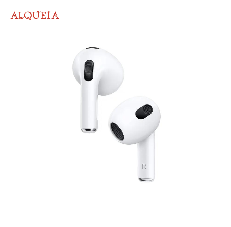 APPLE AirPods 3e g&eacute;n&eacute;ration HD Voice &Eacute;couteur sans fil Bluetooth l R&eacute;sistant &agrave; l'eau &middot; Audio spatial personnalis&eacute; &middot; Coupez la brise &middot; Blanc